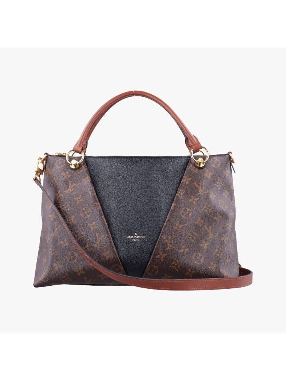Louis Vuitton Tote Bag BB Monogram Brown Black Canvas Calfskin